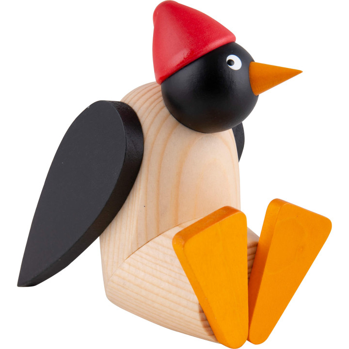 Pinguin mit Mütze, sitzend - 9,5 cm