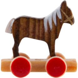 Little Horse on Wheel Board - 1,5 cm / 0.6 inch