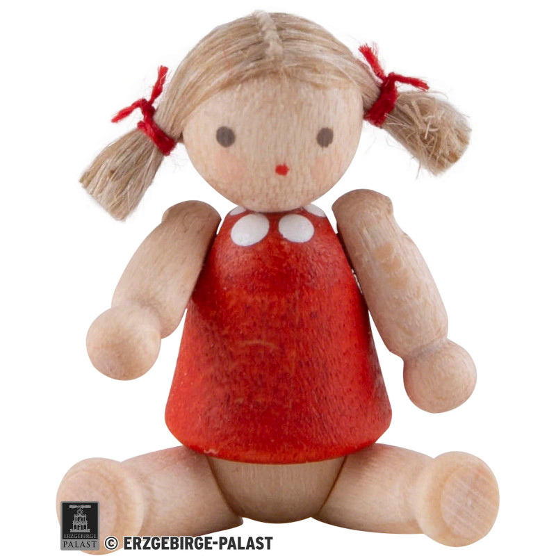 Doll with Hair, Girl - 2,8 cm / 1.1 inch