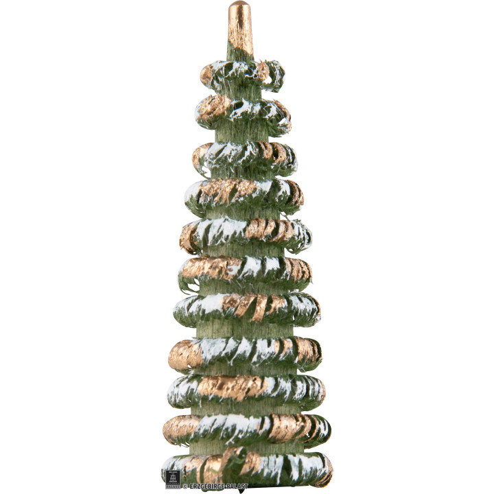 Bäumchen grün/weiß/gold - 4 cm