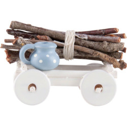 Handwagen mit Holzbündel - 1,6 cm