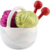 Little Basket with Wool, Pink - 1,5 cm / 0.6 inch