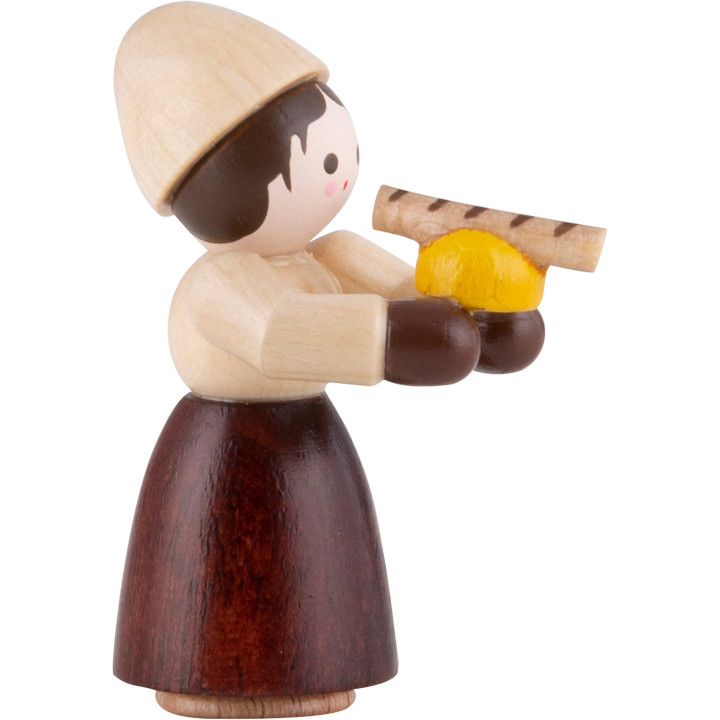 Thiel Figurine - Girl with Bratwurst - natural - 4 cm / 1.6 inch
