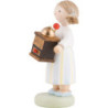 Flachshaarkinder Mädchen mit Kaffeemühle - 5 cm