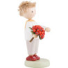 Flax Haired Children Boy with Rowan Berry - 5 cm / 2 inch