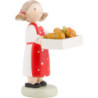Flax Haired Children Girl with Pears - 5 cm / 2 inch