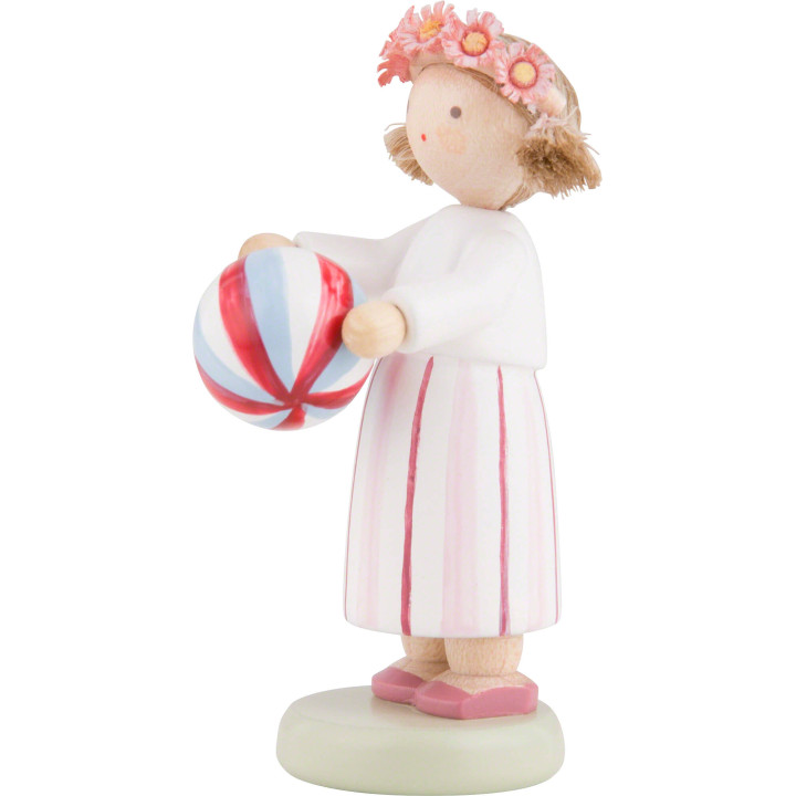 Flachshaarkinder Mädchen mit Ball - 5 cm