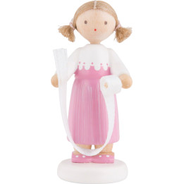Flax Haired Children Girl with Decorative Ribbon - 5 cm / 2 inch