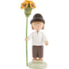 Flachshaarkinder Junge mit Blütenzepter - 5 cm