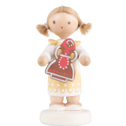 Flachshaarkinder Mädchen mit Pfefferkuchen - 5 cm