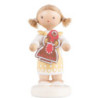 Flachshaarkinder Mädchen mit Pfefferkuchen - 5 cm