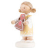 Flachshaarkinder Mädchen mit Pfefferkuchen - 5 cm