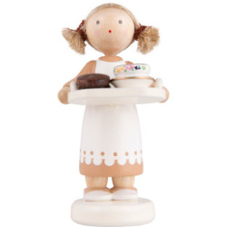 Flax Haired Children Chocolate Girl - 5 cm / 2 inch