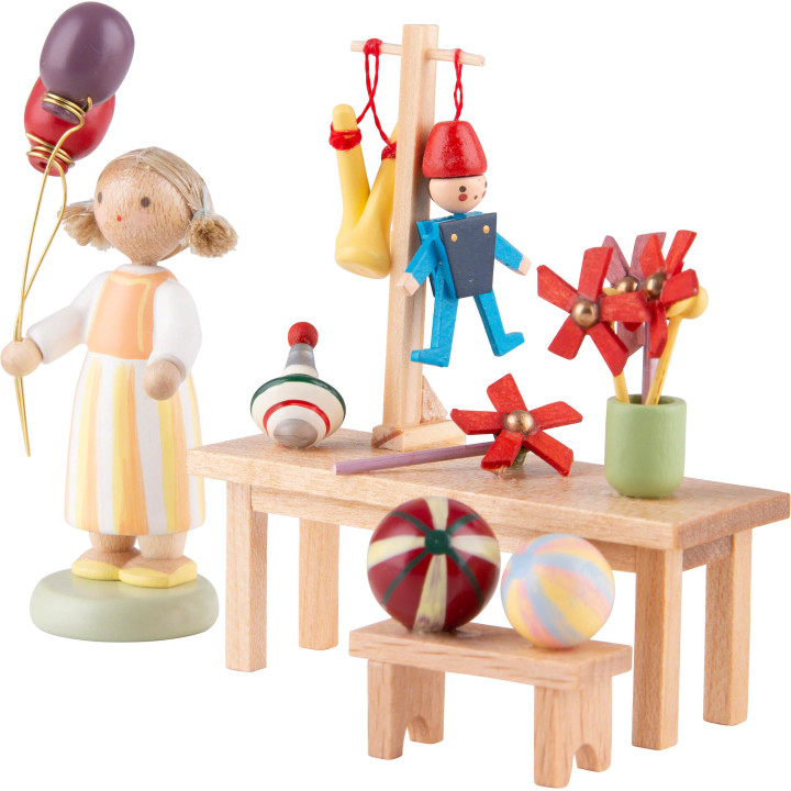 Flachshaarkinder Spielzeughändlerin - 5 cm