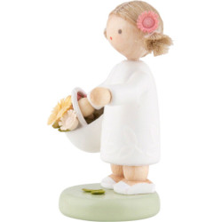 Flower Fairy Girl with Blossom Basket - 5 cm / 2 inch