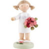 Blumenfee Mädchen mit Blumenstrauß - 5 cm