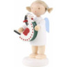 Flax Haired Angel with Rocking Horse - 5 cm / 2 inch