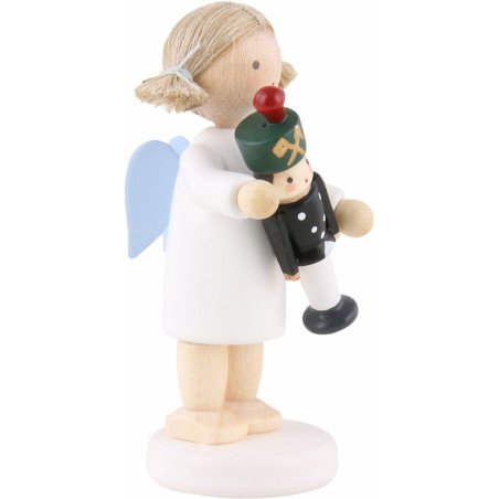 Flachshaarengel mit Bergmann - 5 cm