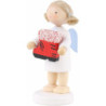 Flax Haired Angel with Santa's Boot - 5 cm / 2 inch