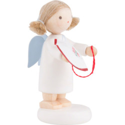 Flax Haired Angel with Tambour Frame - 5 cm / 2 inch