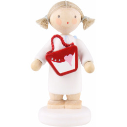 Flax Haired Angel with Purse - 5 cm / 2 inch