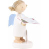 Flax Haired Angel with Letter to Christ Child - 5 cm / 2 inch