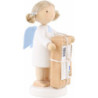 Flax Haired Angel with Christmas Gift - 5 cm / 2 inch