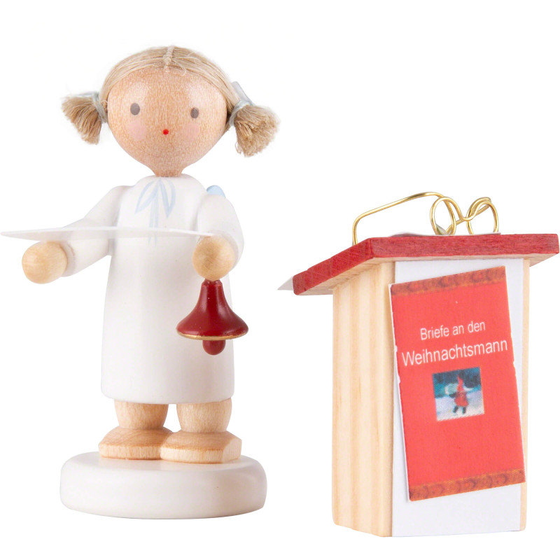 Flax Haired Angel with Desk - 5 cm / 2 inch