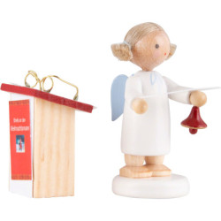 Flax Haired Angel with Desk - 5 cm / 2 inch