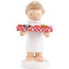 Flax Haired Angel with Present Paper (9) - 5 cm / 2 inch