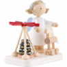 Flachshaarengel mit Pyramide und Thüringer Pferd - 5 cm