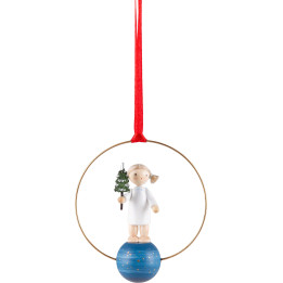 Christbaumschmuck Engel mit Bäumchen - 7 cm