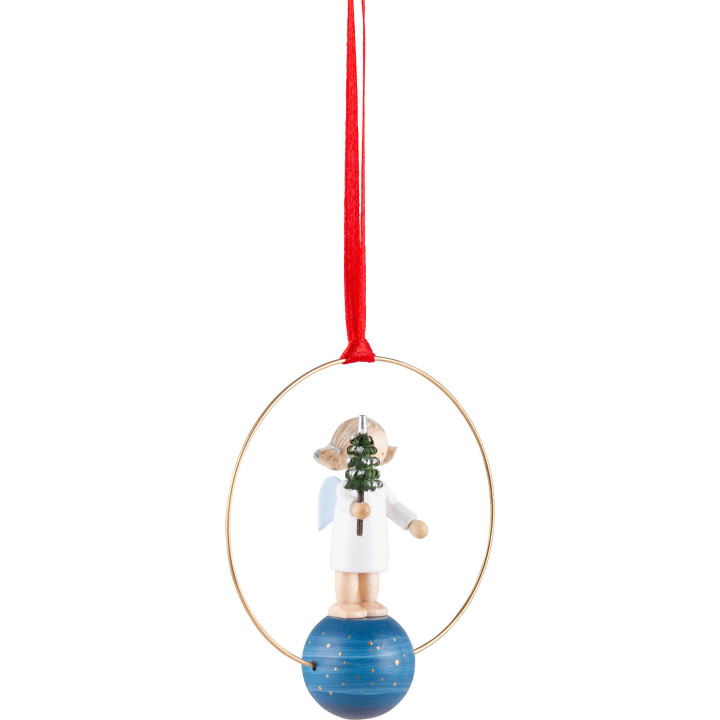 Christbaumschmuck Engel mit Bäumchen - 7 cm