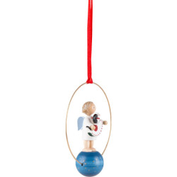 Christbaumschmuck Engel mit Schaukelpferd - 7 cm