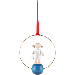 Christbaumschmuck Engel mit Glocke - 7 cm