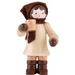 Thiel-Figur Glühweintrinkerin - natur - 5,5 cm