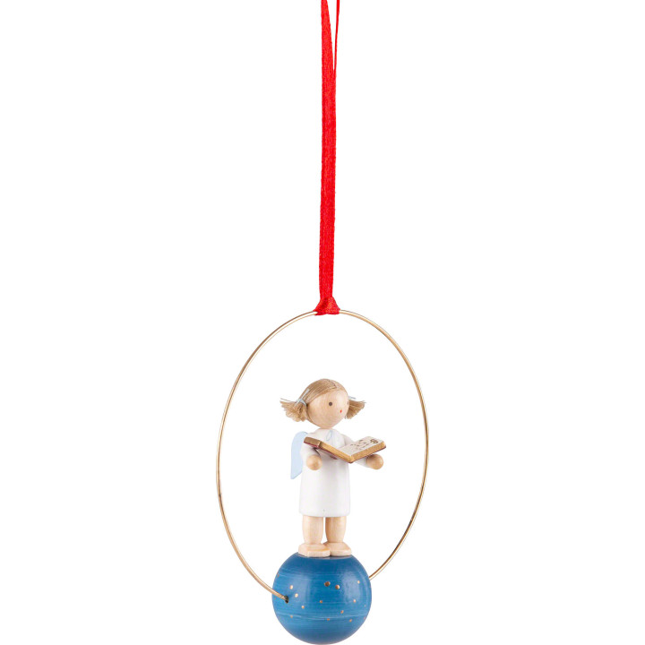 Christbaumschmuck Engel mit Notenbuch - 7 cm