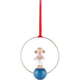 Tree Ornament - Angel with Ginger Bread Herz - 7 cm / 2.8 inch