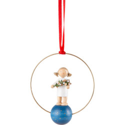 Tree Ornament - Angel with Mistletoe - 7 cm / 2.8 inch