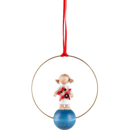 Christbaumschmuck Engel mit Stern (1) - 7 cm