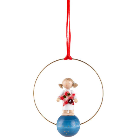 Tree Ornament - Angel with Star (1) - 7 cm / 2.8 inch