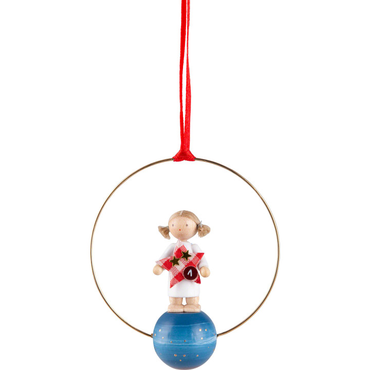 Christbaumschmuck Engel mit Stern (1) - 7 cm