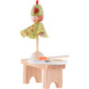 Flachshaarkinder Bänkchen mit Kasperle - 4 cm