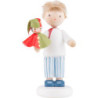 Flax Haired Children Boy with Punch Red/Green - 5 cm / 2 inch
