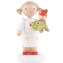 Flax Haired Children Girl with Judy - 5 cm / 2 inch