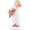 Flax Haired Children Girl with Chocolates - 5 cm / 2 inch