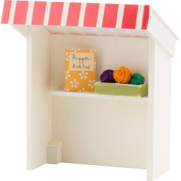 Flachshaarkinder Marktbude für Puppenspielerin - 8 cm