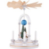1-Tier Pyramid - "Cinnamon-Sugar-Sweet", White/Grey - 35 cm / 13.8 inch