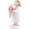 Flax Haired Children Big Girl with Icecream - 5 cm / 2 inch