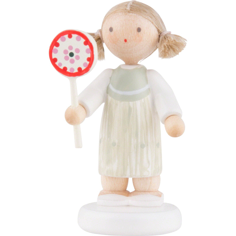 Flachshaarkinder Mädchen mit Riesenlutscher - 5 cm
